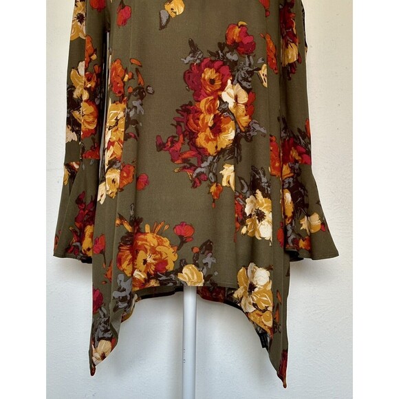 Blu Pepper Women Size S Flora Long Sleeve Blouse Boho Peasant Feminine - Picture 4 of 10